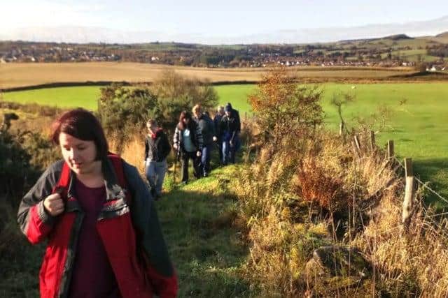 On the west side of Falkirk lies Dales Wood which takes you above Denny and follows proper country roads and quiet paths. A brisk, uphill trek that's rewarded by great views. Picture: Falkirk Council Ranger Service.