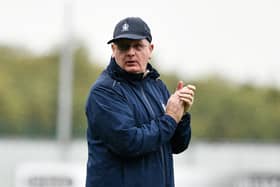 Falkirk manager John McGlynn at the end of the game after the 3-2 victory over Montrose (Picture: Michael Gillen)