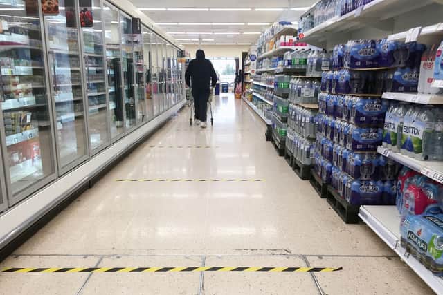Tesco is following the social distancing rules but some businesses are not, according to complaints received by Falkirk Council