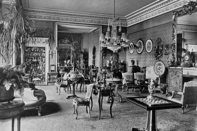 The Drawing Room at Callendar House pictured in 1925.