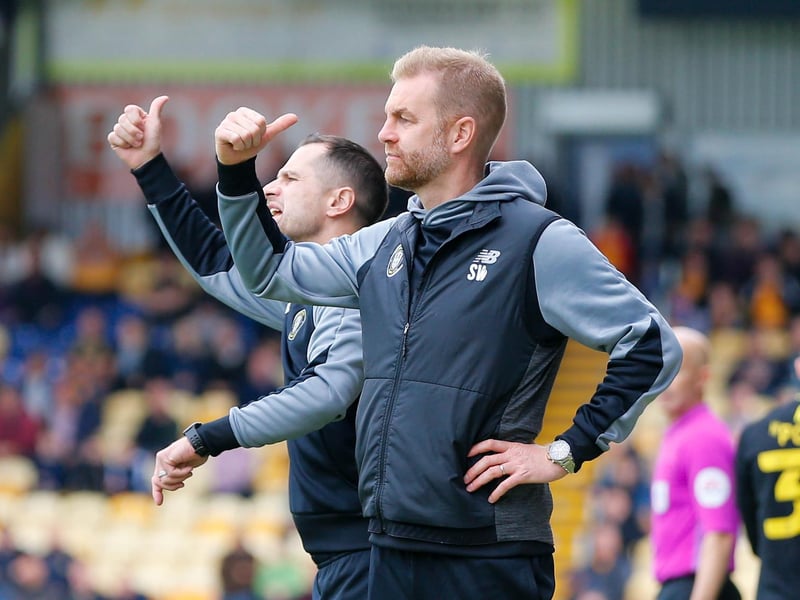 Harrogate Town Manager Simon Weaver with assistant Paul Thirlwell.