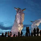 People turned out on Sunday evening for the Forth Valley Sands Baby Loss Awareness service, as part of Baby Loss Awareness Week at The Kelpies.