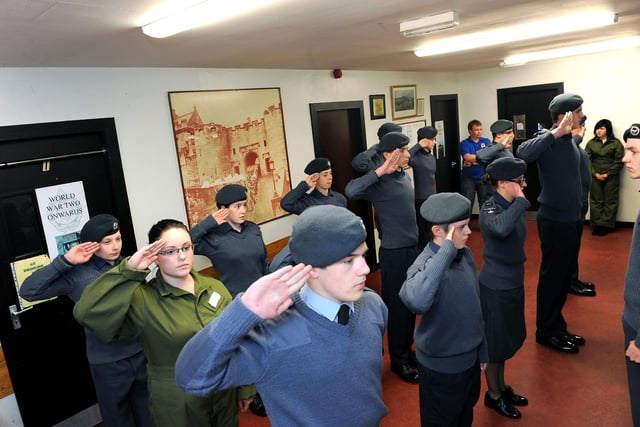 The cadets from Denny Squadron in 2012.