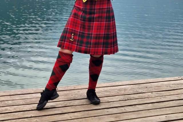 Registered Veterinary Nurse and Army reservist Kayleigh Boardman is also a  Highland dancer