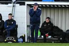 Falkirk boss John McGlynn on the touchline against Wick Academy (Pics by Michael Gillen)