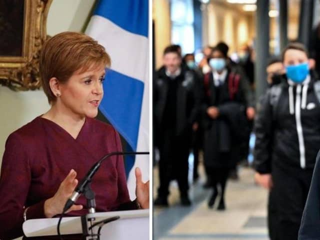 Nicola Sturgeon will provide an update on lockdown and schools on Tuesday.