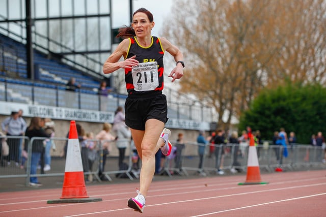 PH Racing Club's Julie Menzies in action during the Round the Houses 10k at Grangemouth