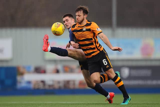 New Falkirk signing Steven Hetherington in action for old club Alloa Athleitc against the Bairns in 2019