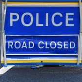 The M80 near Denny is currently closed in both directions. Picture: John Devlin.