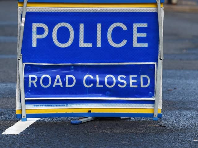 The M80 near Denny is currently closed in both directions. Picture: John Devlin.