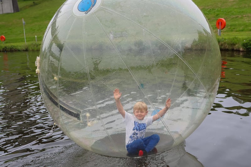 All smiles in this zorb.