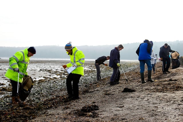 Marine Conservation Society clean up on Blackness beach.