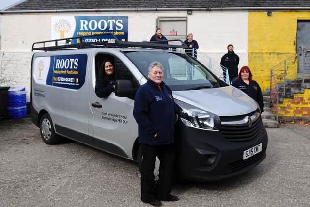 ROOTS Helping Hands Food Share volunteers have been boosted by a £1080 donation from Denny High School. Picture: Michael Gillen.