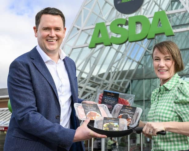 Steven Lynn, Commercial Director at Simon Howie with Ashley Connolly, Buying Manager at Asda