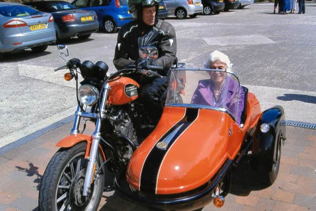 One of many modes of transport used by Barbara on the day, she arrived at Holyrood in true style!