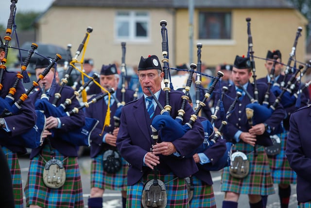 The parade was led by the Royal Burgh of Stirling Pipe Band.