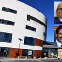 Four senior clinical staff from NHS Forth Valley have been appointed as honorary clinical professors by the University of Stirling: Professor Frances Dodd; Dr Scott Williams; Karen Goudie; and Dr Jeyakumar Selwyn. Pics: Contributed
