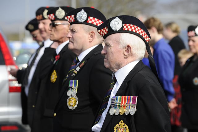 Old soldiers on parade to remember fallen comrades