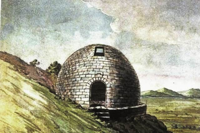An artist's impression of Arthur's O'on. Long disappeared it would have been a massive tourist attraction had it survived.