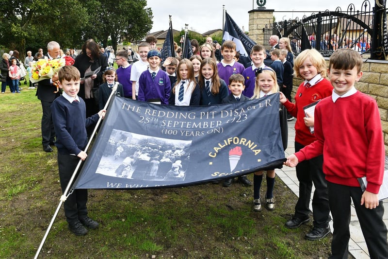 Youngsters from five primary schools in the area carried flags to mark the event.
