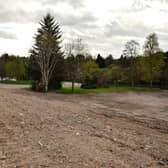 The cleared site of the former Falkirk Municipal Building and Town Hall.  Pic: Michael Gillen