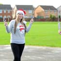 Lauren Sinclair, from Falkirk, created a Worldwide Santas Christmas Eve Jingle Facebook group with the help of friend, Terri Niven. Picture: Michael Gillen.