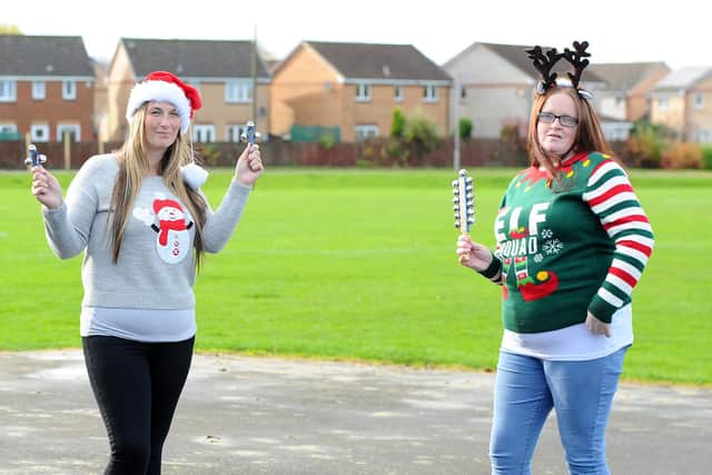 Lauren Sinclair, from Falkirk, created a Worldwide Santas Christmas Eve Jingle Facebook group with the help of friend, Terri Niven. Picture: Michael Gillen.