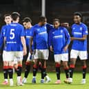 22-10-2024. Picture Michael Gillen. STIRLING. Forthbank Stadium. Rangers FC B v Stenhousemuir FC. SPFL Trust Trophy, Scottish Challenge Cup. Season 2024 - 2025. Second goal Rangers, Danilo Pereria Da Silva 9.