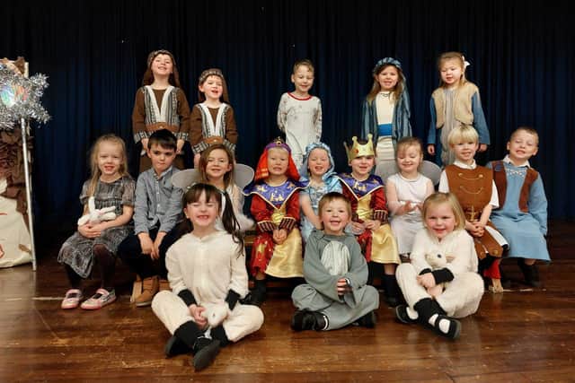 Some of the cast of Moray Primary Nativity 2021