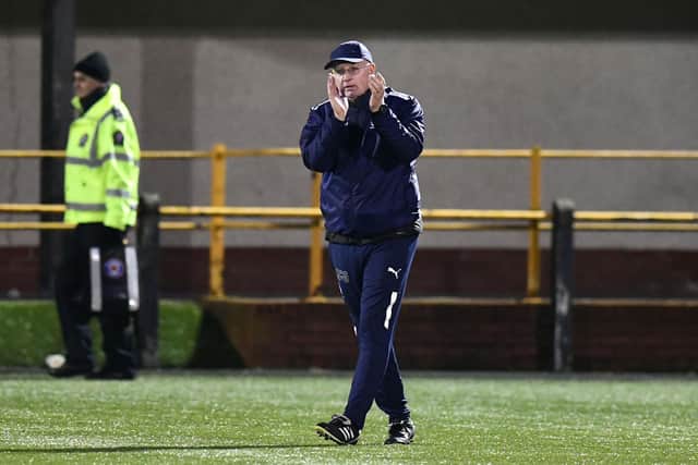Falkirk boss John McGlynn on the touchline (Pics by Michael Gillen)