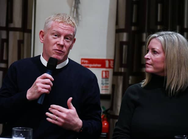 Gary Holt spoke at the supporters Q&A session held on Tuesday evening. Photo: Michael Gillen