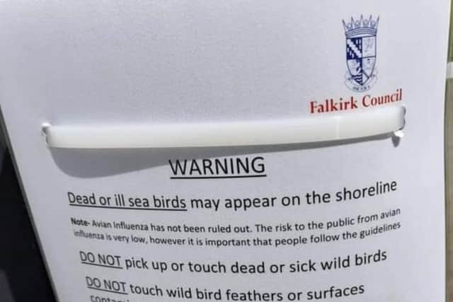 Falkirk Council has issued a warning to the public concerning the dead birds