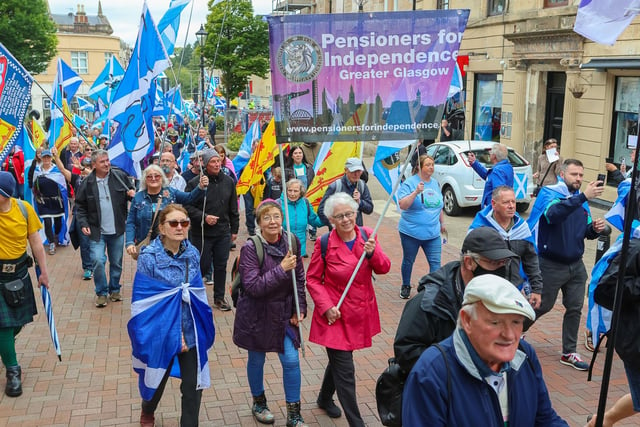 Marchers came from all over central Scotland to take part.