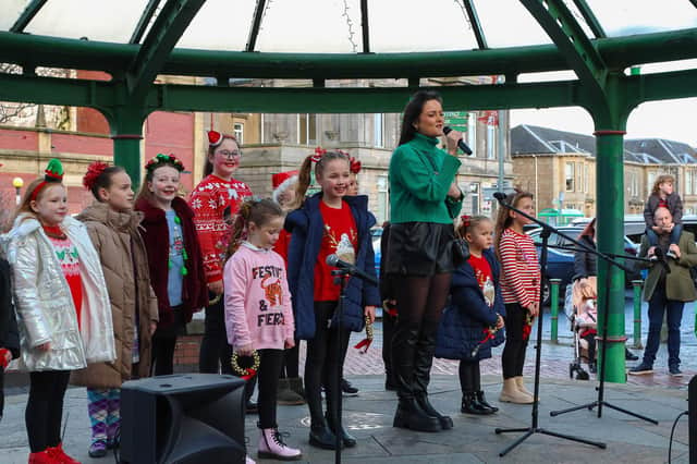 Festive songs were sung at the Grangemouth Christmas Lights 2022 switch on event
