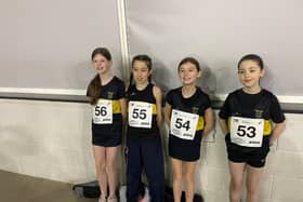 Kirsty Moffat, Ariana Bennett, Niamh Flaherty and Erin Donaldson of the girls 'A' team