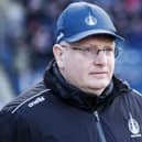 KIRKCALDY, SCOTLAND - JANUARY 25: Falkirk manager John McGlynn during a William Hill Championship match between Raith Rovers and Falkirk at Stark's Park, on January 25, 2025, in Kirkcaldy, Scotland. (Photo by Mark Scates / SNS Group)