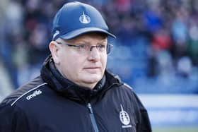 KIRKCALDY, SCOTLAND - JANUARY 25: Falkirk manager John McGlynn during a William Hill Championship match between Raith Rovers and Falkirk at Stark's Park, on January 25, 2025, in Kirkcaldy, Scotland. (Photo by Mark Scates / SNS Group)
