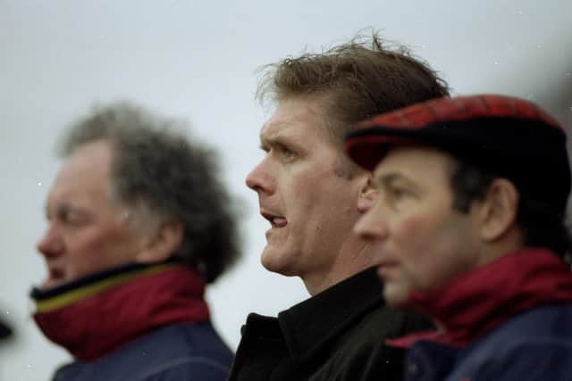 18 Feb 1995:  Portrait of Aberdeen Manager Roy Aitken watches the match during the Scottish Cup Fourth Round match against Stenhousemuir played at Ochilview Park in Stenhousemuir, Scotland.  Stenhousemuir won the match 2-0. \ Pic: Allsport