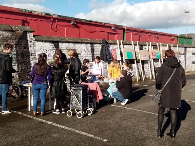 The Our Place Camelon and Tamfourhill’s Gather and Play event allowed youngsters to get to work designing murals