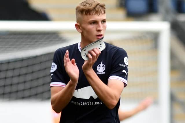 Falkirk midfielder Finn Yeats says he's now looking to go forward rather than sit back (Pic: Michael Gillen)