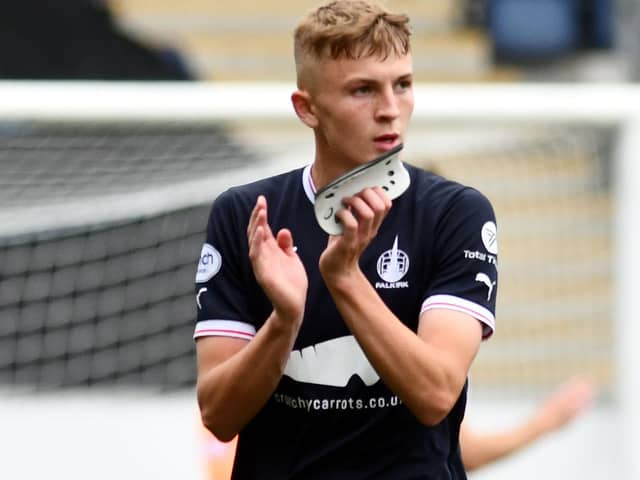 Falkirk midfielder Finn Yeats says he's now looking to go forward rather than sit back (Pic: Michael Gillen)