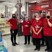 Staff at Falkirk's Wilko store celebrated the business' tenth anniversary on Tuesday. Contributed.