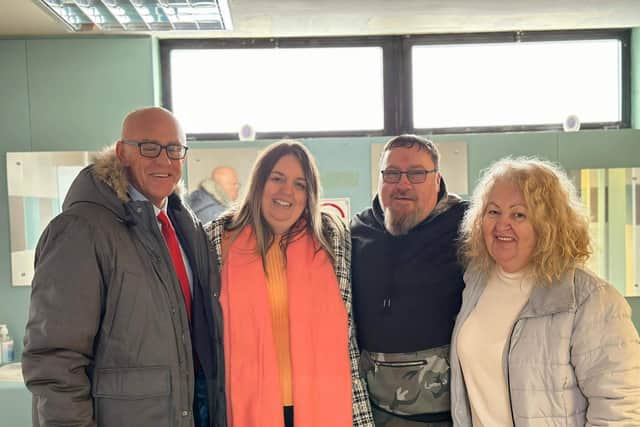 The reopening of Grangemouth public toilets. Pic: Contributed.