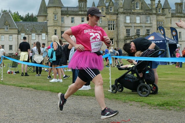 There were many pink tutus in the park on Sunday.