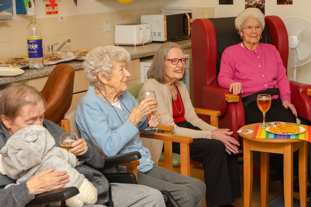 Smiles all round from the residents who were enjoying their afternoon.
