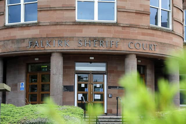 Robert Robertson appeared at Falkirk Sheriff Court yesterday. Picture: Michael Gillen.
