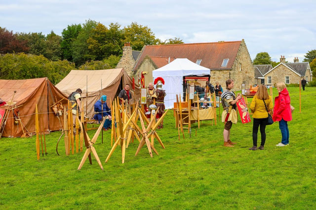 A Roman encampment was set up by the reenactment group as part of the Doors Open Day at Kinneil House hosted by Historic Environment Scotland.