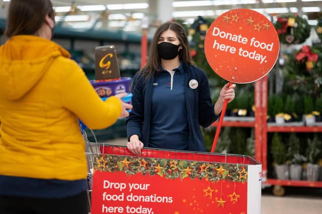 Tesco shoppers in Falkirk donated over 5000 meals to help local food banks this festive season