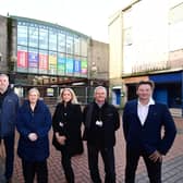 Pictured left to right are Bill Palombo from Citizen's Advice Bureau; Scott Hendry - project team; Council Cecil Leader Meiklejohn; Jacquie McArthur - project team; Craig Sharp - project team; and William Marchall - project team. Pic: Contributed