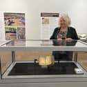 Anne Simpson, chair of the Book of Deer Project, with the manuscript. She said it felt 'unreal' that it was now on show in Aberdeen. PIC: Aberdeen City Council.